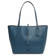Coach Market Tote Chambray Blue Large Leather Bag Handbag Purse New