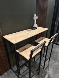 โต๊ะบาร์ โต๊ะกาแฟ [เฉพาะโต๊ะ]สุดหรู loft style ทรงสูง ยาว 110 ซม. กว้าง40ซม. สูง100ซม โต๊ะบาร์ทรงสูง