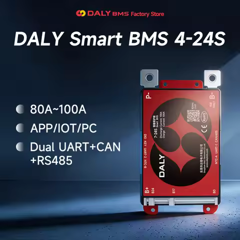 DALY SMART BMS LFP 4S 7S 8S 16S 20S 24S Li-ion 3S 7S 13S 14S 16S 20S 12V 24V 36V 48V 60V 72V BMS For