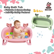 MooBaby Bath Tub Foldable Mandi Baby Tempat Mandi Baby Newborn Besin Mandi Baby Bath Stand Baby Bath