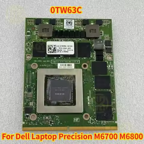 CN-0TW63C 0TW63C TW63C For Dell Laptop Precision M6700 M6800 K3000M N14E-Q1-A2 Video Graphics VGA Ca