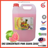 G&amp;K 1:8 Concentrate Pink Guava Juice 5kg(4L) | Jus Jambu Batu Merah Pekat Halal | Air Balang,Smoothie,blend | 8倍浓缩番石榴汁