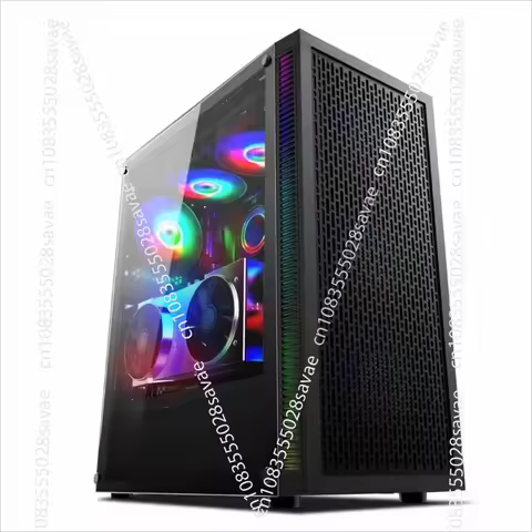 Glass Side Panel Case Supports Dual X79 X99 CPU Motherboards, Computer Case, Black