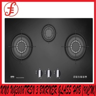 UNO UG3086TRSV 3 BURNER GLASS HOB 90CM (UG3086TRSV)