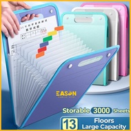 13-Layer Handle Folder Long File Organizer Expanding File Folder Portable Folder Bag With Handle
