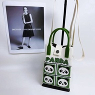 2025 Korean Version Panda Knitted Bag Hand Bag Chengdu Grandpa Panda Niche One-Shoulder Diagonal Mob