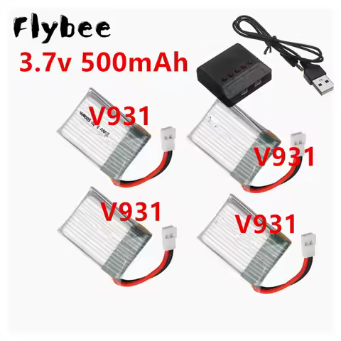 902530 3.7V 1S 500mAh Lipo Battery with Charger For Wltoys V931 F949 XK K123 6Ch RC Helicopter Spare