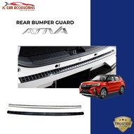 Perodua Ativa Rear Bumper Guard Foot Plate Stainless Steel Chrome Protector Interior Accessories Bod