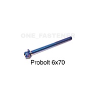 MESIN Probolt Flange Bolt M6x70 BLUE Engine block K8 6mm Length 7cm 6x70