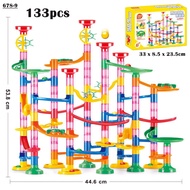 133Pcs Marble Run Construction Race Maze Track Building Blocks. DIY Toys for kids. HEYBABE.