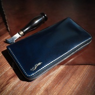 【客製化禮物】【拉鏈長夾/手拿包】Cordovan馬臀皮  刻字 Mister