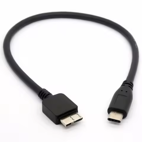 USB C to Micro USB Cable Type C to Micro B for WD my PassPort HDD Hard Disk 30cm
