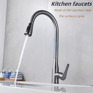 Kitchen sink faucet 304 stainless steel faucet pull-out faucet tap