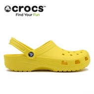 〖ใหม่เอี่ยมของแท้〗Crocs รองเท้าสาวคลาสสิครองเท้าชายชายหาดรองเท้าหุ้มส้นกลางแจ้งรองเท้าหุ้มส้นในฤดูร้อนพื้นรองเท้าหนากินกล่องสิ