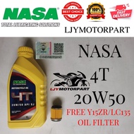 100% ORIGINAL NASA 20W50 GD11 4T MINYAK HITAM ENGINE OIL (FREE PENAPIS MINYAK OIL FILTER)