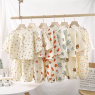 Kids Cartoon Pajama Set | Long Sleeve Top & Lantern Pants | Thin | Summer Home Wear 6M-8Y