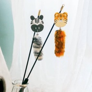 50cm Cat Teaser Cat Toy Roped Funny Toy Cat Feather  ToySimulated Tiger Tail Cat Cuddling Stick New 