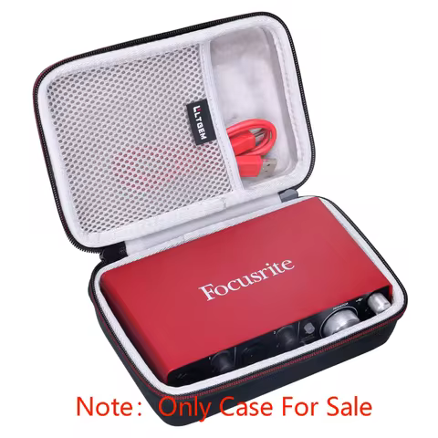 LTGEM EVA Hard Travel Case for Focusrite Scarlett Solo 2i2 (2nd Gen) USB Audio Interface