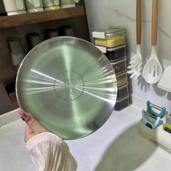 Korean Style ins Style Bear Stainless Steel Plate Round Plate Multifunctional Plate Barbecue Plate T