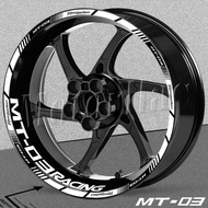 Motorcycle Wheel Rim Stickers Reflective Hub Stripe Tape Decals Accessories Waterproof For MT-03 MT0