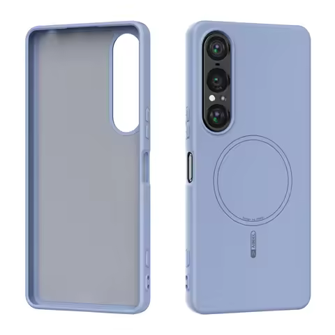 Silicone Magnetic Phone Case for Sony Xperia 1 VII VI 5VI 10V 2023 Liquid Comfortable Feel Built Flo