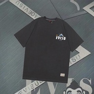 EVISU God of Fortune Round Neck Short Sleeve T-shirt - Comfortable Original Print Design for Couples