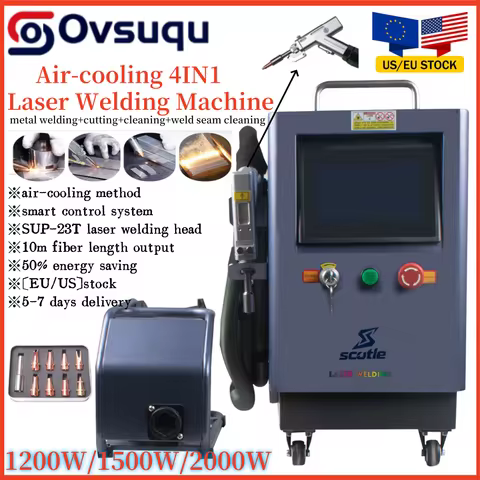 NEW 700W 4IN1 Lightweight Multifunction Metal Laser Welder& 10m Cable Fiber Laser Cutting Cleaning S
