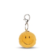 MSiley Keychain ECO Fuzzy Yellow-5,5c-2 < Siley Smiley Face Environmentally Friendly Plush Keyring-Y