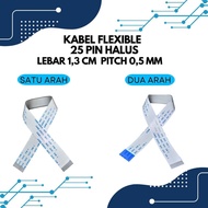 25 Pin Smooth Flexible Cable 0.5mm Width 1.3cm length 5 cm to 45 cm One Way and Two Way
