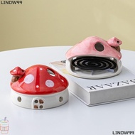 LINDW99 Mosquito Incense Tray, Cute Mushroom Shape Mosquito Coil Burner,  Ceramic Large Size Creativ
