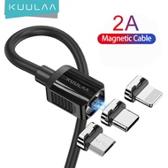 KUULAA Magnetic Charging Cable แม่เหล็กสาย USB Micro Type C สายชาร์จสำหรับ Samsung Xiaomi USB สายเคเบิลของสายไฟสายชาร์จ iPhone