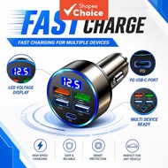Car Phone Charger Adapter with Dual PD ports for super-fast charging, compatible with iPhone 15 Pro 