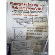 Rak Piring Gelas Gantung Dinding / Rak Piring Lipat / Rak Piring Gelas