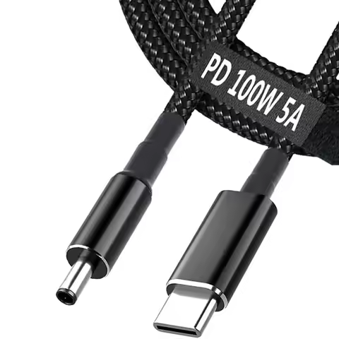 Type C to DC 4.5 x 3.0mm Converter Braided 6.5ft Fast 100W PD Power Charger Supply Cord for Dell Vos