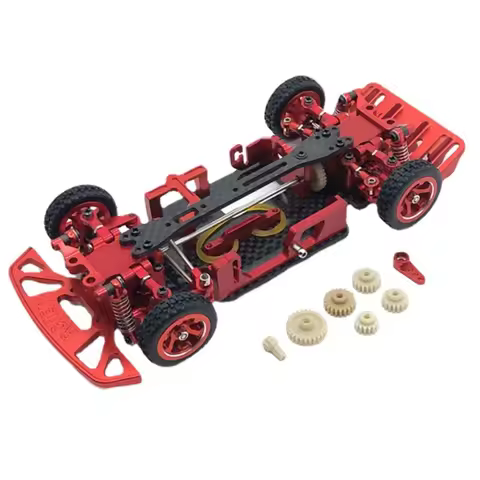 Metal Modified Gearbox Chassis Wheelbase 98mm/102mm Upgrade Parts for WLtoys 1/28 284131 K989 K969 R