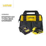 Lotus Starter Kit 1*4AH+BAG+CHARGER CCB400X1 | 2*4AH+BAG+CHARGER