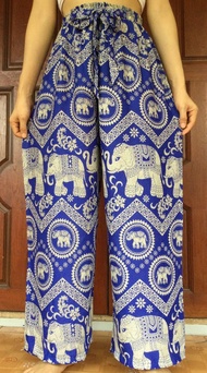 กางเกงขายาวผู้หญิงแฟชั่น กางเกงลายช้าง กางเกงสาวอวบ ขาปล่อย Pants  Elephant Pant Yoga pant Harem Pant