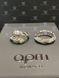 新款 APM靈蛇戒指白色密鑲戒指潮流時尚情人節禮物2款可選9 請認證hkpowerbuy.賣家 飾品 手鏈 耳環 頸鏈 手扼 禮物 送禮 紀念日 生日