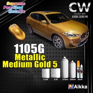 2K Paint 【 AIKKA 1105G Metallic Medium Gold 5 】 SUPREME PEARLIZED METALLIC Color Car Motor DIY Aeros