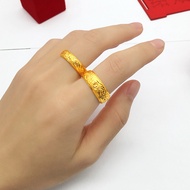 ring ring woman Ancient Method Gold Vietnam Sand Gold 999 Gold Color Dragon Phoenix Pair Ring Smooth