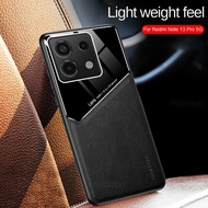 For Xiaomi Redmi Note 13 Pro Plus 5G 2024 Case Camera Shockproof Leather Back Cover Redmi Note 13 Pro Note 13 Note 13 Pro+ 5G Car Magnetic Stand Sillicon Frame Case
