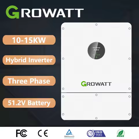 Growatt 10KW 15KW Hybrid Inverter WIT 10K-HU Three Phase Inverter Stock Max Input 1000V IP66 Three O