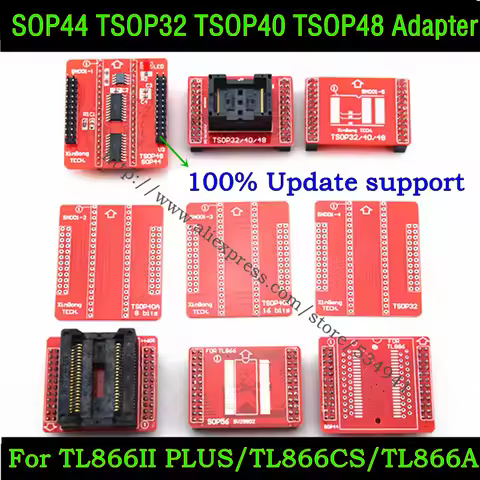 9pcs 100% original TSOP32 TSOP40 TSOP48 SOP44 SOP56 adapter Sockets of XGecu TL866II Plus MiniPro TL
