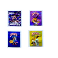 100Pcs cartoon candy gum bag front clear window icon ziplock sealig bag 1g 6x8cm