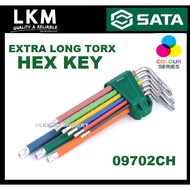 SATA 09702CH 9PCS ANTISLIP EXTRA LONG ARM TORX KEY SET