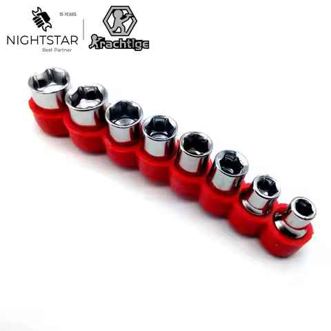 Krachtige 8pcs 1/4 Inch Drive Hex Bit Socket Set Socket Wrench Set Wrench Adapter 5/6/7/8/9/10/11/12