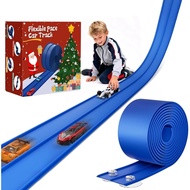 MozoaLata Flexible Race Track for Kids 15ft Race Car Track, Rolls Up Portable Racetrack Compatible w
