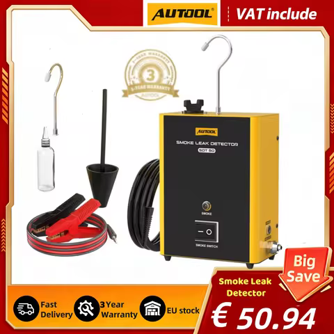 AUTOOL Automotive Smoke Leak Detector Car EVAP Gas Smoke Machine Tester Fuel Leak Detectors SDT50 Bu