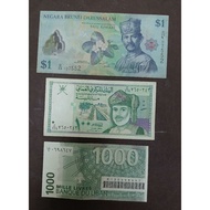 OMAN 100 BAISA, BRUNEI 1 DOLLAR & LEBANON 1000 LIVRES BANKNOTES