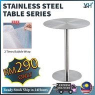 Meja Stainless Steel Working Table (Round) / Meja Dapur Dining Table Set Meja Stainless Steel Kitche
